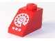 Part No: 3040p02  Name: Slope 45 2 x 1 with White Rotary Phone Pattern