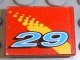 Part No: 3068pb0115  Name: Tile 2 x 2 with Number 29 and Yellow Fade Pattern (Sticker) - Set 8829