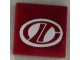 Part No: 3068pb0657  Name: Tile 2 x 2 with Red Stylized 'LT' on White Oval Racing Logo Pattern (Sticker) - Set 8422
