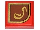 Part No: 3068pb0794R  Name: Tile 2 x 2 with Gold Swirl on Brown Right Rounded Background Pattern (Sticker) - Set 79108