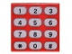 Lot ID: 227330601  Part No: 3068pb1030  Name: Tile 2 x 2 with Phone Keypad with Tan Buttons and Black Numbers Pattern