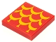 Lot ID: 414295758  Part No: 3068pb1674  Name: Tile 2 x 2 with Bright Light Orange Scales Pattern (Sticker) - Set 75550