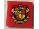 Part No: 3068pb1681  Name: Tile 2 x 2 with HP 'GRYFFINDOR' House Crest on Red Background Pattern (Sticker) - Set 75956