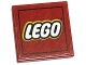 Part No: 3068pb1758  Name: Tile 2 x 2 with LEGO Logo on Red Background Pattern (Sticker) - Sets 40145 / 40305 / 40528 / 40574 and Gear 40359