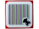 Part No: 3068pb2066  Name: Tile 2 x 2 with Super Mario Scanner Code Throne Pattern (Sticker) - Set 71408