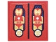 Part No: 3068pb2832  Name: Tile 2 x 2 with Toy Boxes with Iron Man, Red  and Gold Helmet and White Triangle Arc Reactor Pattern (Sticker) - Set 43302
