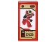Part No: 3069pb0553  Name: Tile 1 x 2 with Ninjago Game Card with Red Samurai X (Nya) Pattern (Sticker) - Set 70627
