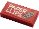 Part No: 3069pb0852  Name: Tile 1 x 2 with 'PAPER CLIPS' and Clip Pattern (Sticker) - Set 21324