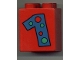 Part No: 31110pb009  Name: Duplo, Brick 2 x 2 x 2 with Number 1 with Polka Dots Pattern