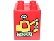 Lot ID: 123653879  Part No: 31110pb132  Name: Duplo, Brick 2 x 2 x 2 with Yellow and Medium Azure Toy Excavator Pattern (10845)