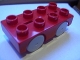 Part No: 31202c02  Name: Duplo Car Base 2 x 4 with Very Light Bluish Gray Wheels