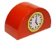 Part No: 31213pb002  Name: Duplo, Brick 2 x 4 x 2 Slope Curved Double with Clock Pattern