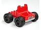 Part No: 31255c01  Name: Duplo Truck with 4 x 4 Flatbed Plate, Black Base, and Jumbo Wheels