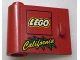 Part No: 3189pb004  Name: Door 1 x 3 x 2 Left with LEGO Logo and Yellow 'California' Pattern (Sticker) - Set 3442