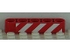 Part No: 32316pb012L  Name: Technic, Liftarm Thick 1 x 5 with Red and White Danger Stripes Pattern Model Left Side (Sticker) - Set 8109