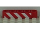 Part No: 32316pb012R  Name: Technic, Liftarm Thick 1 x 5 with Red and White Danger Stripes Pattern Model Right Side (Sticker) - Set 8109