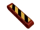 Part No: 32316pb040  Name: Technic, Liftarm Thick 1 x 5 with Black and Yellow Danger Stripes Pattern (Sticker) - Set 9396
