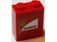 Part No: 3245cpb054  Name: Brick 1 x 2 x 2 with Inside Stud Holder with Scuderia Ferrari Logo with Black Outlined Ferrari Logo Pattern (Sticker) - Set 75913