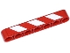 Part No: 32524pb013L  Name: Technic, Liftarm Thick 1 x 7 with Red and White Danger Stripes Thin Pattern Model Left Side (Sticker) - Set 42024