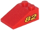 Part No: 3298pb029  Name: Slope 33 3 x 2 with Yellow Number 82 Pattern on Both Sides (Stickers) - Set 8210