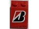 Part No: 3298pb076  Name: Slope 33 3 x 2 with Bridgestone Logo on Red Background Pattern (Sticker) - Set 8157