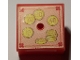 Part No: 33031pb10  Name: Container, Box 3 1/2 x 3 1/2 x 1 1/3 with Hinged Lid with Coins Pattern (Sticker) - Set 3116