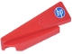 Part No: 3388pb04  Name: Wedge 5 x 1 x 1 1/3 with 4 x 1 Base Left with Blue and White Circle 'hp' Logo Pattern (Sticker) - Set 77242
