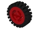 Part No: 3482c01  Name: Wheel with Split Axle Hole with Black Tire 24mm D. x 8mm Offset Tread - Interior Ridges (3482 / 3483)