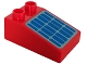 Part No: 35114pb002  Name: Duplo, Brick 3 x 2 Slope 33 with Blue and Metallic Light Blue Solar Panel Pattern