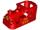Part No: 36075pb01  Name: Duplo, Train Steam Engine Cabin 4 x 8 x 3 1/2 with Yellow No. 925 Pattern