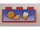 Part No: 3622pb009  Name: Brick 1 x 3 with Orange and Juice Glass Pattern (Sticker) - Set 6561