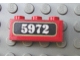 Part No: 3622pb022  Name: Brick 1 x 3 with White '5972' on Black Pattern (Sticker) - Sets 4708 / 4758