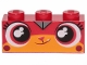 Part No: 3622pb110  Name: Brick 1 x 3 with Cat Face Wide Eyes and Smiling Pattern (Calm-Down Kitty)