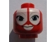 Part No: 3626bpb0553  Name: Minifigure, Head Alien with SW Shaak Ti, Large Blue Eyes, White Lips Pattern - Blocked Open Stud