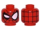 Part No: 3626cpb1534  Name: Minifigure, Head Alien with Spider-Man Black Webbing and Right Eye Wink Pattern - Hollow Stud
