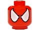Part No: 3626cpb1634  Name: Minifigure, Head Alien with Spider-Man Large White Eyes with Black Borders Pattern - Hollow Stud