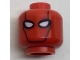 Part No: 3626cpb1726  Name: Minifigure, Head Mask with Black Contour Lines and White Eye Holes Pattern (Red Hood) - Hollow Stud