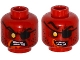 Part No: 3626pb1510  Name: Minifigure, Head Dual Sided Alien Eye Patch, Yellow Sunken Eye, Stubble, Orange Mouth Froth, Evil Smile / Open Mouth Angry Pattern