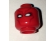 Part No: 3626pb1618 Name: Minifigure, Head Mask with Dark Red Contour Lines and White Eye Holes Pattern (Red Hood) Part No: 3626pb1618 Name: Minifigure, Head Mask with Dark Red Contour Lines and White Eye Holes Pattern (Red Hood)