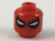 Part No: 3626pb2142  Name: Minifigure, Head Mask with White Eye Slits in Large Black Teardrops Pattern