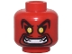 Part No: 3626pb3378  Name: Minifigure, Head Alien Large Black Eyebrows, Goatee, Yellow Eyes, and Open Mouth Evil Grin Pattern