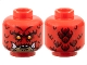 Part No: 3626pb3783 Name: Minifigure, Head Alien Dragon with Orange Eyes, Dark Red Eye Shadow, Dark Tan Chin, Scales, Nostrils, Pronounced Brow, Open Mouth with Sharp Top Teeth and Bottom Fangs Pattern Part No: 3626pb3783 Name: Minifigure, Head Alien Dragon with Orange Eyes, Dark Red Eye Shadow, Dark Tan Chin, Scales, Nostrils, Pronounced Brow, Open Mouth with Sharp Top Teeth and Bottom Fangs Pattern