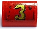 Part No: 37352pb041 Name: Slope, Curved 1 x 2 with Bottom Stud Holder with Gold Number 3 and Dark Brown Rust Marks Pattern (Sticker) - Set 70436 Part No: 37352pb041 Name: Slope, Curved 1 x 2 with Bottom Stud Holder with Gold Number 3 and Dark Brown Rust Marks Pattern (Sticker) - Set 70436