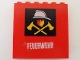 Part No: 3754pb19  Name: Brick 1 x 6 x 5 with Fire Logo and White 'FEUERWEHR' Pattern (Stickers) - Set 7240
