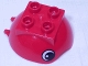 Part No: 40711pb01  Name: Duplo Ball Tube Cover with Hinge, 2 x 2 Studs, and Wavy Edge with Eyes Pattern