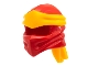 Part No: 40925pb21  Name: Minifigure, Headgear Ninjago Wrap Type 4 with Molded Bright Light Orange Headband  Pattern