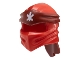 Part No: 40925pb29  Name: Minifigure, Headgear Ninjago Wrap Type 4 with Molded Dark Red Headband and Printed White Ninjago Logogram Letter K Pattern