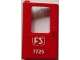 Part No: 4181pb052  Name: Door 1 x 4 x 5 Train Left, Thin Support at Bottom with White 'FS 7725' Pattern (Sticker) - Set 7725