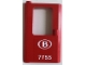 Part No: 4181pb097  Name: Door 1 x 4 x 5 Train Left, Thin Support at Bottom with White Belgian Train Logo and '7755' Pattern (Sticker) - Set 7755
