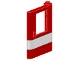 Part No: 4182p03  Name: Door 1 x 4 x 5 Train Right, Thin Support at Bottom with White Stripe Pattern